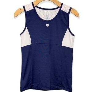 Duc Sport Women’s Size S Navy Blue White Racerback Tennis Tank Top